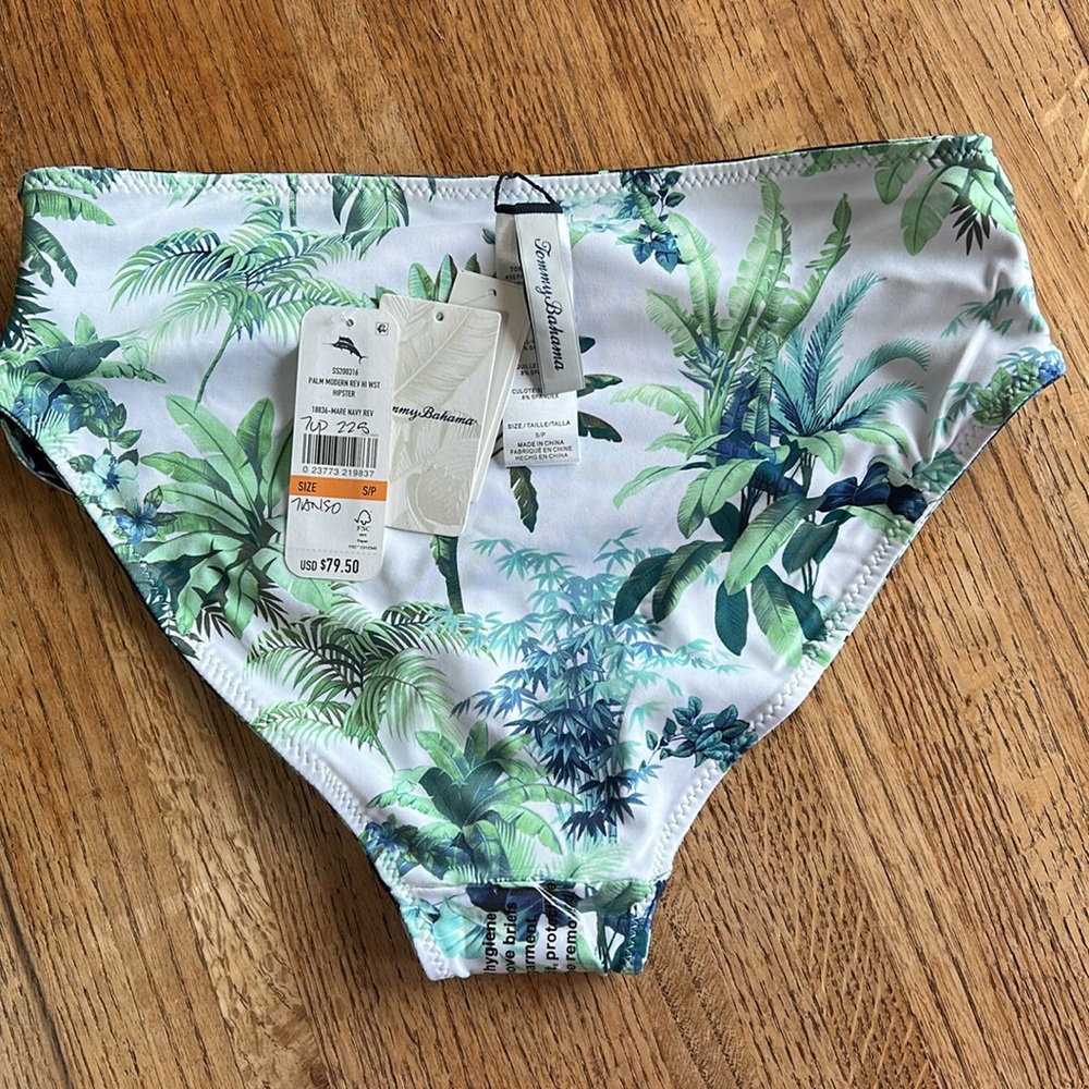 Tommy Bahama Palm Modern reversible high waist Hipster - Small - New - Picture 5 of 6